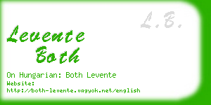 levente both business card